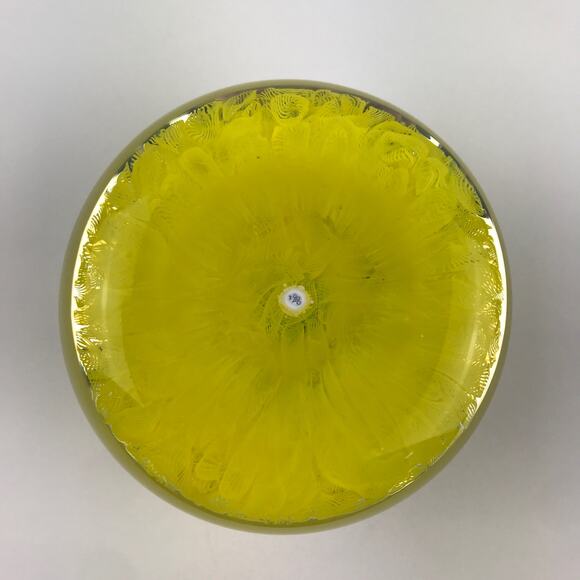 Perthshire PP224 2000 Flower & Complex Canes Yellow Lace Twist Paperweight Cert - Picture 3 of 15